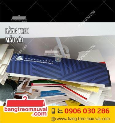 Bảng treo mẫu vải Công ty Cosmos Knitting
