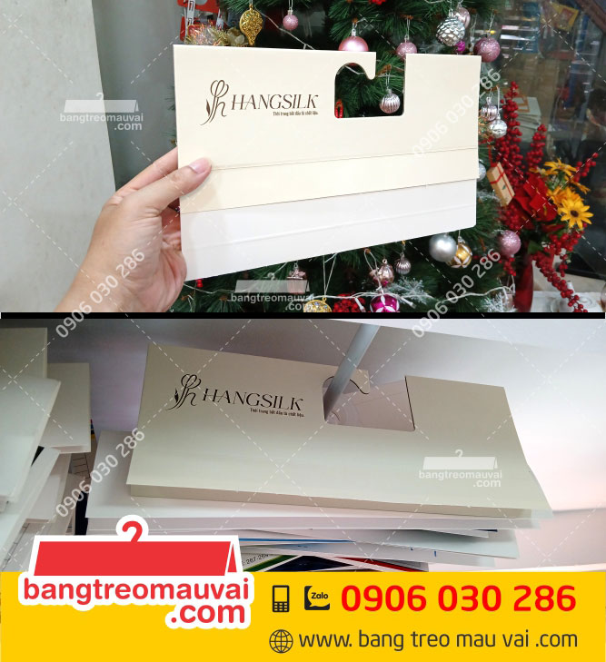 Sản-xuất-Bảng-treo-mẫu-vải-Hangsilk-bìa-dày