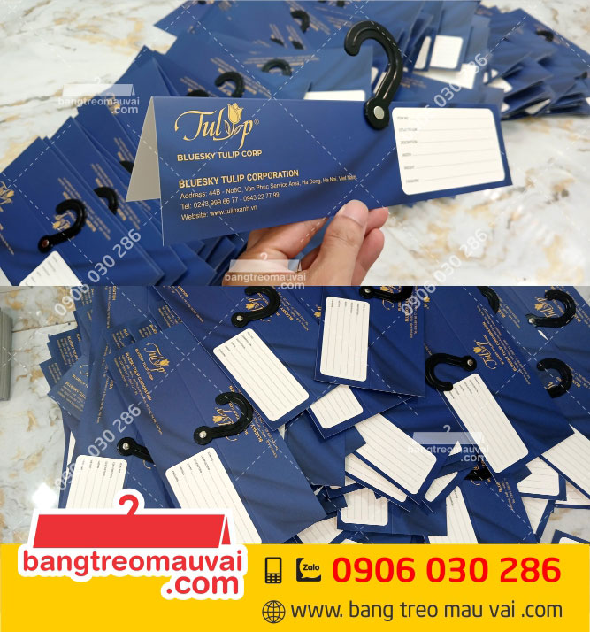 Sản-xuất-Bảng-treo-mẫu-vải-Tulip-Xanh